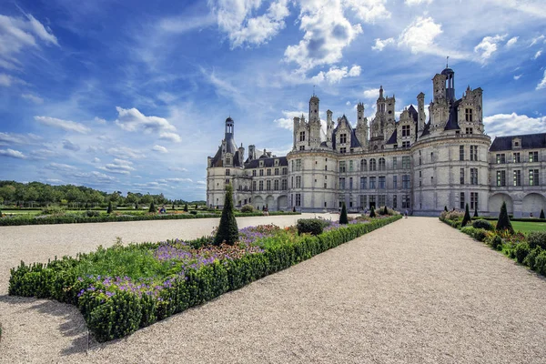 Fransa'da Chambord Kalesi bahçeleri nin bir kısmının detayı