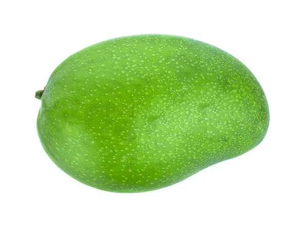 Green Mango Isolate White Background Top View — Stock Photo, Image