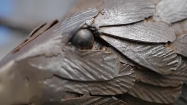 Скульптура парящего Орла — стоковое видео