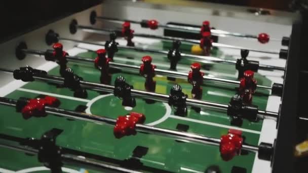 Futebol de mesa. Foosball. . — Vídeo de Stock