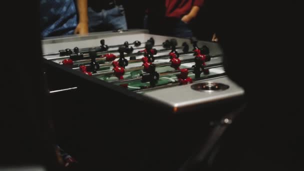 Futebol de mesa. Foosball. . — Vídeo de Stock