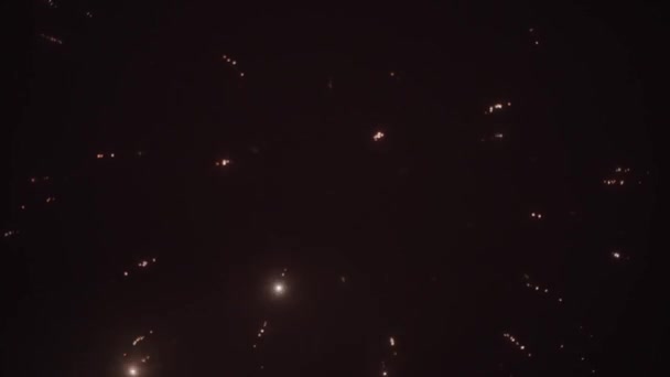 Erstaunliches Feuerwerk nach der Veranstaltung — Stockvideo