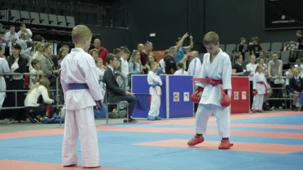 Międzynarodowy otwarty Puchar karate. Mińsk, Białoruś. — Wideo stockowe