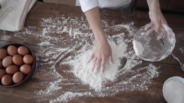 Cook hněte těsto rukama — Stock video
