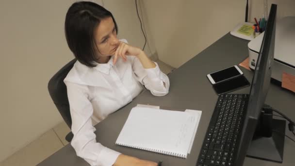 在计算机领域工作的女企业家 — 图库视频影像