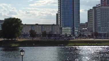 Minsk 'teki en büyük muhalefet protestosu.