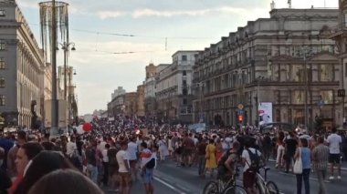 Minsk 'teki en büyük muhalefet protestosu.