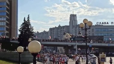 Minsk 'teki en büyük muhalefet protestosu.