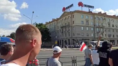 Minsk 'teki en büyük muhalefet protestosu.