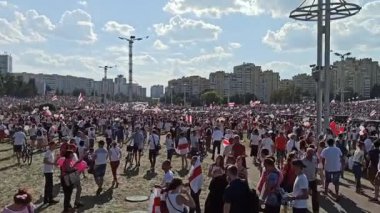 Minsk 'teki en büyük muhalefet protestosu.