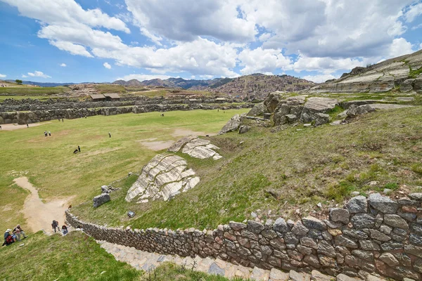 Saqsaywaman Sacsayhuamn Sitio Arqueológico Cusco Perú —  Fotos de Stock
