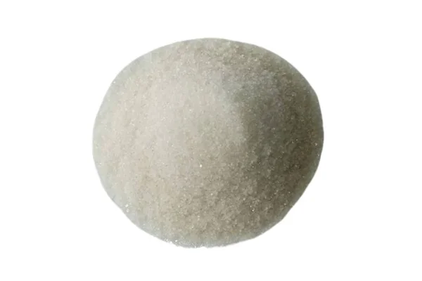 Şeker yığını beyaz arkaplanda izole edildi