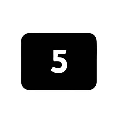 5 numaralı siyah arkaplan vektörü illüstrasyonu