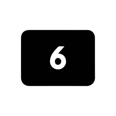 6 numaralı siyah arkaplan vektörü