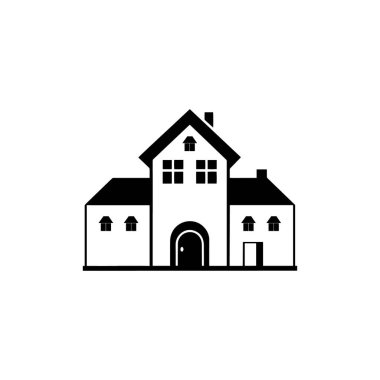 siyah ve beyaz ev simgesi tasarımı