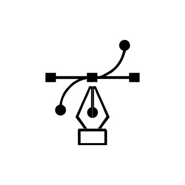 Vektörler kalem aracı çizim sembolü tasarımı