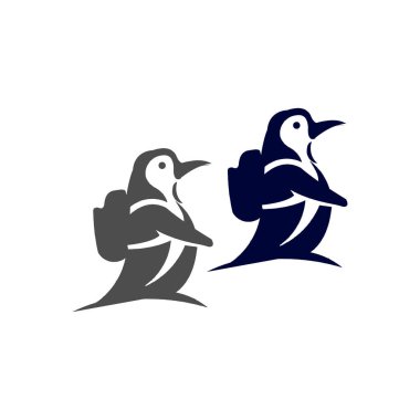 Basit penguen simgesi hayvan antarktik kuş vahşi yaşam sanat vektörü