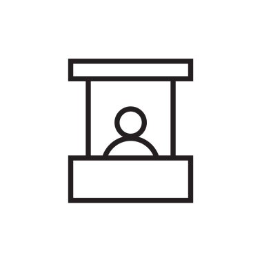 Satış booth simge vektör çizim, Eps10.