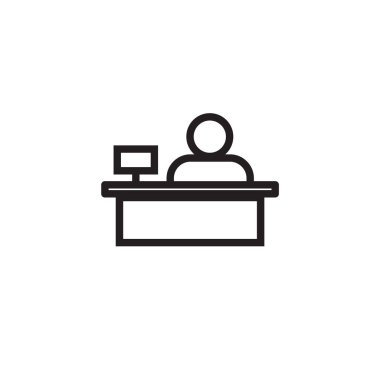 Satış booth simge vektör çizim, Eps10.