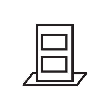 Sergi afiş standları, sahil yolu ekran simge vektör çizim, Eps10.