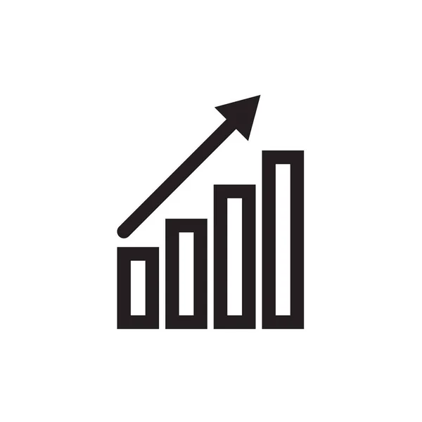 Ícone Gráfico Crescente Vetor Eps10 — Vetor de Stock