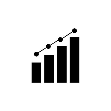 Büyüyen grafik simgesi, vektör eps 10