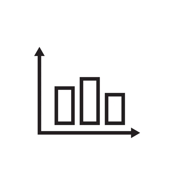 Icono Gráfico Crecimiento Vector Eps — Vector de stock