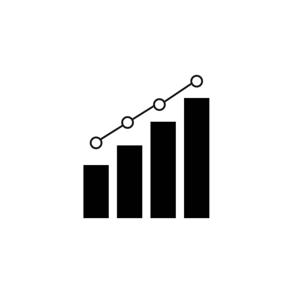 Gráfico Crescente Ícone Vetor Eps — Vetor de Stock