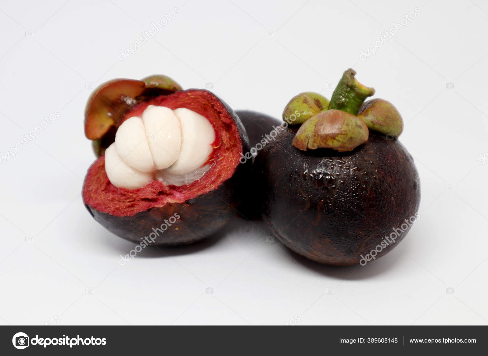 Mangosteen Garcinia Mangostana Also Known Purple Mangosteen Tropical Evergreen Tree — Stock
