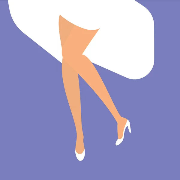 Illustration en gros plan des jambes sexy de femme. Illustration vectorielle — Image vectorielle