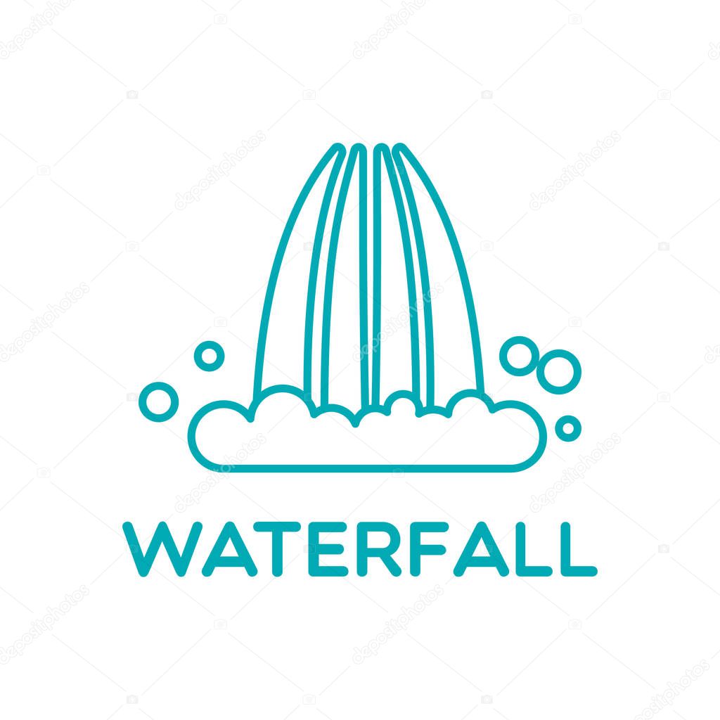 Waterfall logotype. Vector illustration