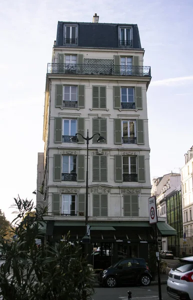 Telhados Fachadas Varandas Chaminés Edifícios Paris Outono — Fotografia de Stock