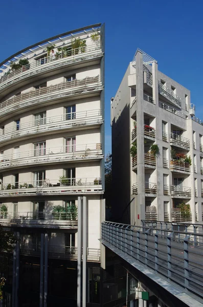 Daken Gevels Balkons Schoorstenen Van Gebouwen Parijs Herfst — Stockfoto