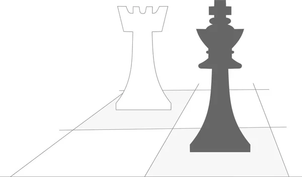 Zwei Figuren Eines Schachsatzes — Stockvektor
