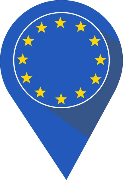 Épinglette Forme Drapeau Union Européenne — Image vectorielle