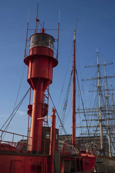Red Flagship Port Dunkirk France — Stock Photo, Image