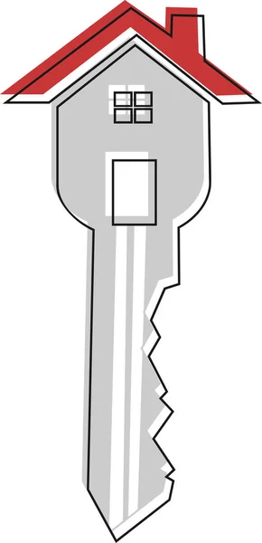 Hausikone Schlüsselform — Stockvektor