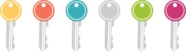 Renkli bir anahtarın simgesi