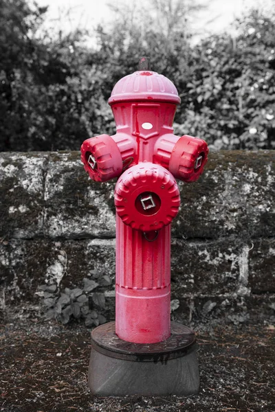 Red Fire Hydrant Town Firefighters — Stock Photo, Image