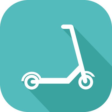Bir scooter'ın ulaşım aracı olarak renkli simgesi