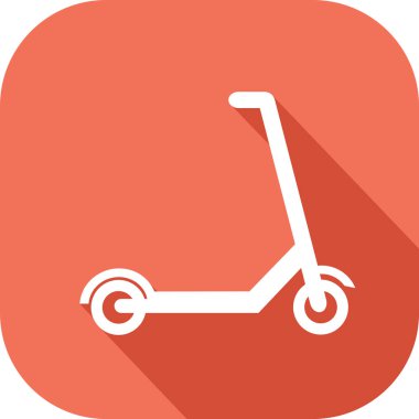 Bir scooter'ın ulaşım aracı olarak renkli simgesi