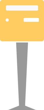 düz tasarım tarzında renkli Fransız posta kutusu simgeleri