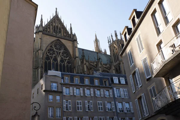 フランスのメス大聖堂の詳細ページ — ストック写真