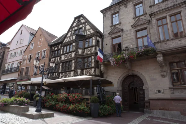 Typisk Arkitektur Alsace Frankrike — Stockfoto