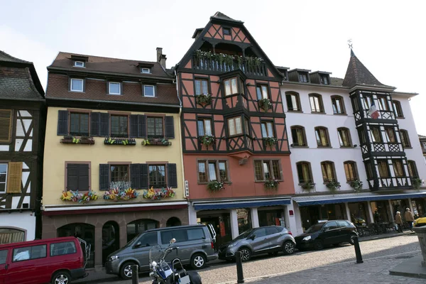 Typisk Arkitektur Alsace Frankrike — Stockfoto