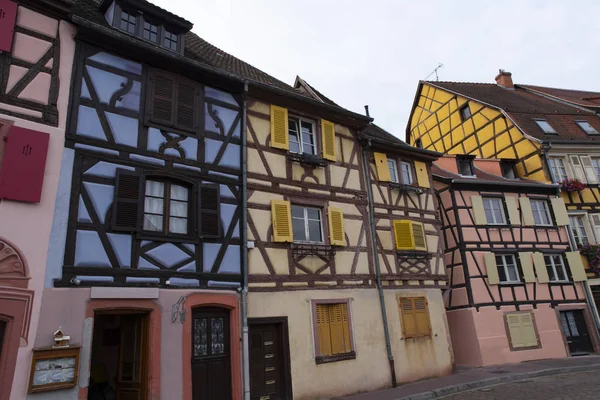 Architecture Typical Alsatian Houses Colmar — Stock Photo, Image