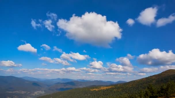高山云彩的空中景观时间差 — 图库视频影像