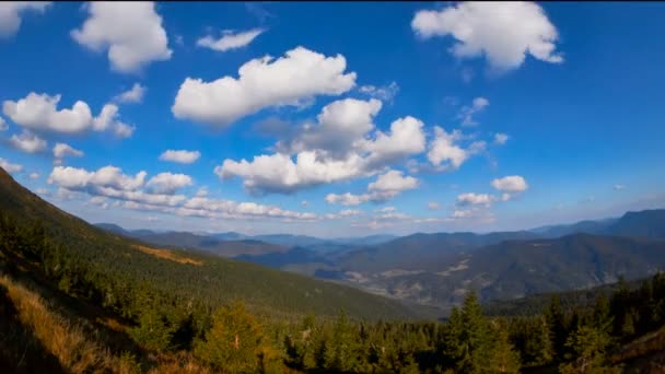 Luchtfoto Tijd Verstrijken Van Berg Wolken — Stockvideo