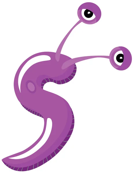 Illustration Vectorielle Bande Dessinée Sad Slug — Image vectorielle