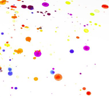 Suluboya renkli boya Drips Splatters ve arka plan için noktalar